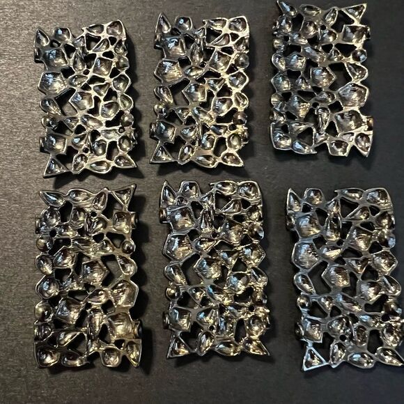 Jewelry Making Supplies bundle of 6 Metal Dark Gray/Sparkle 1 X 2” NWOT - Picture 7 of 8